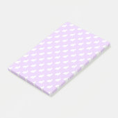 Witte Paarse Bunny Background Bunnies Post-it® Notes (Schuin)