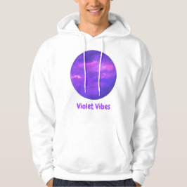 Witte paarse hoodie