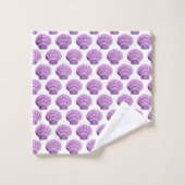 WITTE PAARSE SHELL BATHROOM TOWEL SET BAD HANDDOEK (Wasdoekje)