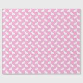 Witte paasbundels op roze cadeaupapier (Vlak)