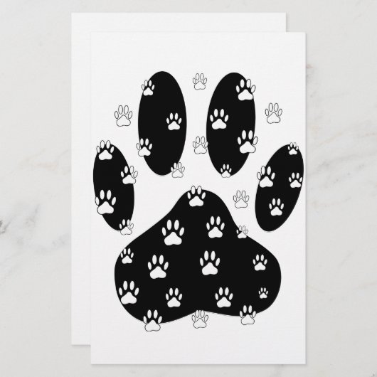 Witte pagina's op zwarte pagina afdrukken briefpapier (Voorkant / Achterkant)