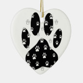 Witte pagina's op zwarte pagina afdrukken keramisch ornament (Rechts)