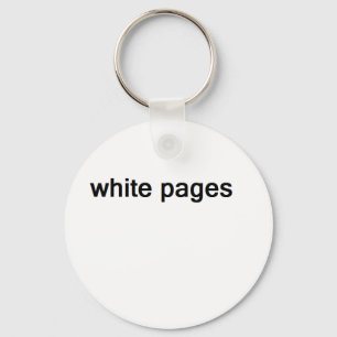 Witte pagina's sleutelhanger
