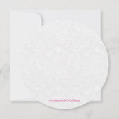 Witte paisley en roze kant bewaren de datum save the date (Achterkant)