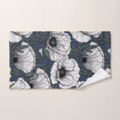 Witte papaver bad handdoek (Handdoek)