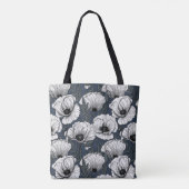 Witte papaver draagtas (Achterkant)
