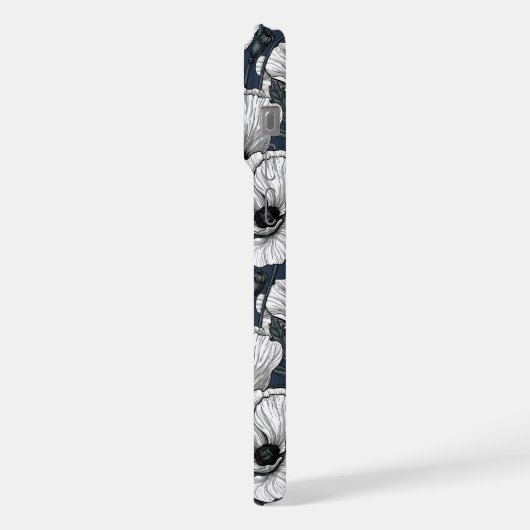 Witte papaver iPhone hoesje (Linkerkant)