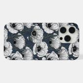 Witte papaver iPhone hoesje (Achterkant horizontaal)
