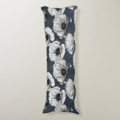 Witte papaver lichaamskussen (Voorkant Verticaal)