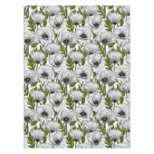 Witte papaver op wit tafelkleed (Voorkant)