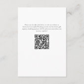 Witte papavers bloemenelegante bruiloft die goed w informatiekaartje (Achterkant)