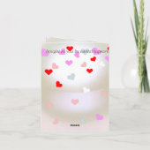 Witte parel effect met harten kaart (Achterkant)