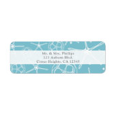 Witte Parel Zeester Bruiloft Bridal Shower Etiket (Voorkant)