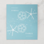 Witte Parel Zeester Elegante Strandbruiloft (Buitenkant ongevouwen)