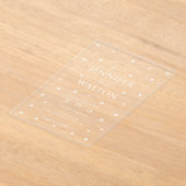 Witte Parels bruiloft acryl uitnodiging Uitnodigingen (Laagn)