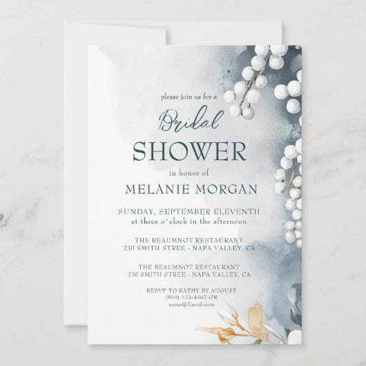 Witte Parels I Floral Vrijgezellenfeest Kaart (Voorkant)