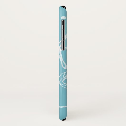 Witte parelstaarvis legant strand Case-Mate iPhone case (Achterkant/links)