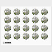 Witte Pasen Lilly Ronde Sticker (Vel)