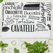 Witte pasta theedoek (Gevouwen)