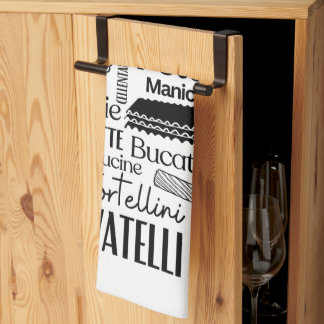 Witte pasta theedoek