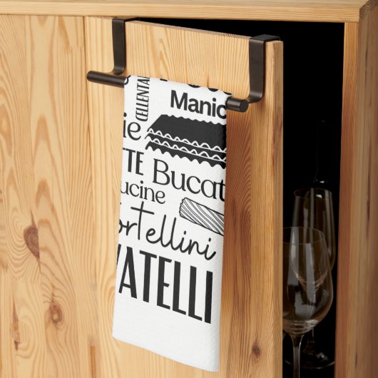 Witte pasta theedoek (Derde Gevouwen)