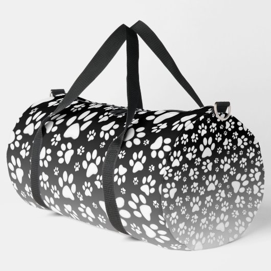 Witte patroonpoten op verloopachtergrond plunjezak (Linkerhoek)