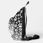 Witte patroonpoten op verloopachtergrond sling bag (Rechts)