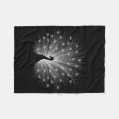 Witte pauw fleece deken (Voorkant (Horizontaal))