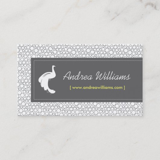 Witte Pauw Logo - Designer, Stylist Visitekaartje (Voorkant)