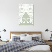 Witte pauwen bruiloft gastenboek canvas (Insitu (Slaapkamer))