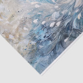 Witte Peacock Abstract Olieverfschilderij Decoupag Tissuepapier (Detail)