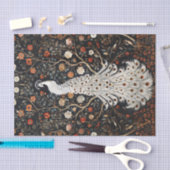 Witte Peacock Bloemen Bramble Patch Decoupage Tissuepapier (Craft)