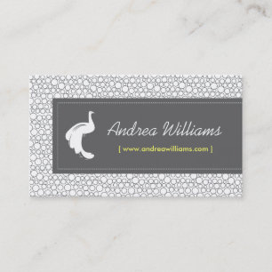 Witte Peacock Logo - Ontwerper, Stylist Visitekaartje