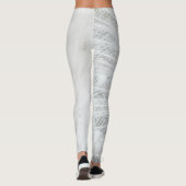 Witte Peacock mooie veren Leggings (Achterkant)