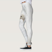 Witte Peacock mooie veren Leggings (Links)