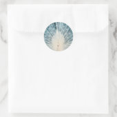 witte peacock ronde sticker (Tas)