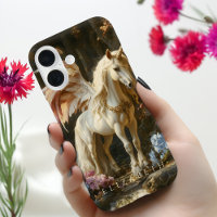Witte Pegasus Grieks Mythe Fantasy Castle