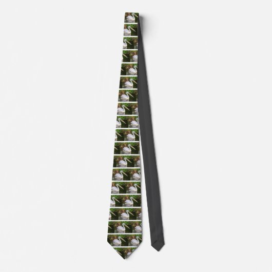 Witte pelikaan in het water stropdas (Voorkant)