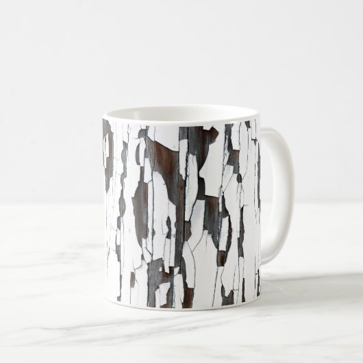 Witte peling koffiemok (Voorkant rechts)