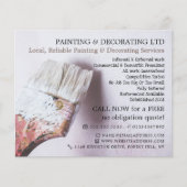 Witte penseel, schilder en decorator Adverteren Flyer (Voorkant)