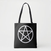 Witte Pentakel Pentagram Draagtas (Voorkant)