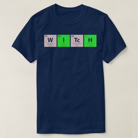 Witte periodieke tabel t-shirt (Design voorkant)