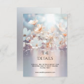 Witte perzik bloemdetail behuizing Kaart (Voorkant / Achterkant)