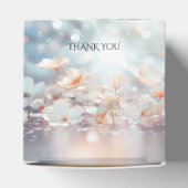 Witte perzik bloemen gunst doos bedankdoosjes (Bovenkant)