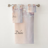 Witte perzik bloemige handdoek set (Insitu)