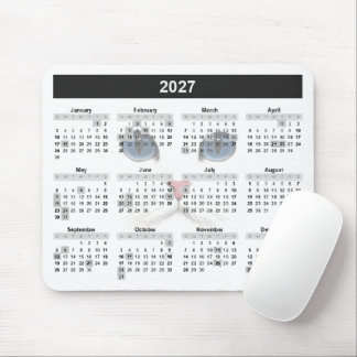 Witte Perzische 2027 Kalender Muismat