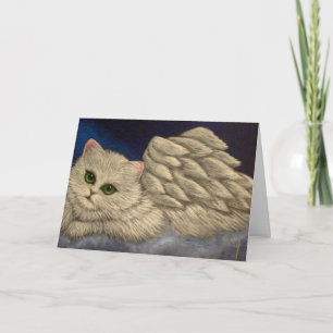 WITTE PERZISCHE ENGEL KAT VAKANTIE KAART