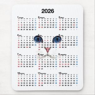 Witte Perzische Kalender 2025 Muismat