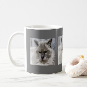 Witte perzische kat in Waterverf Koffiemok