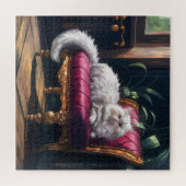 Witte Perzische kat Legpuzzel (Horizontaal)